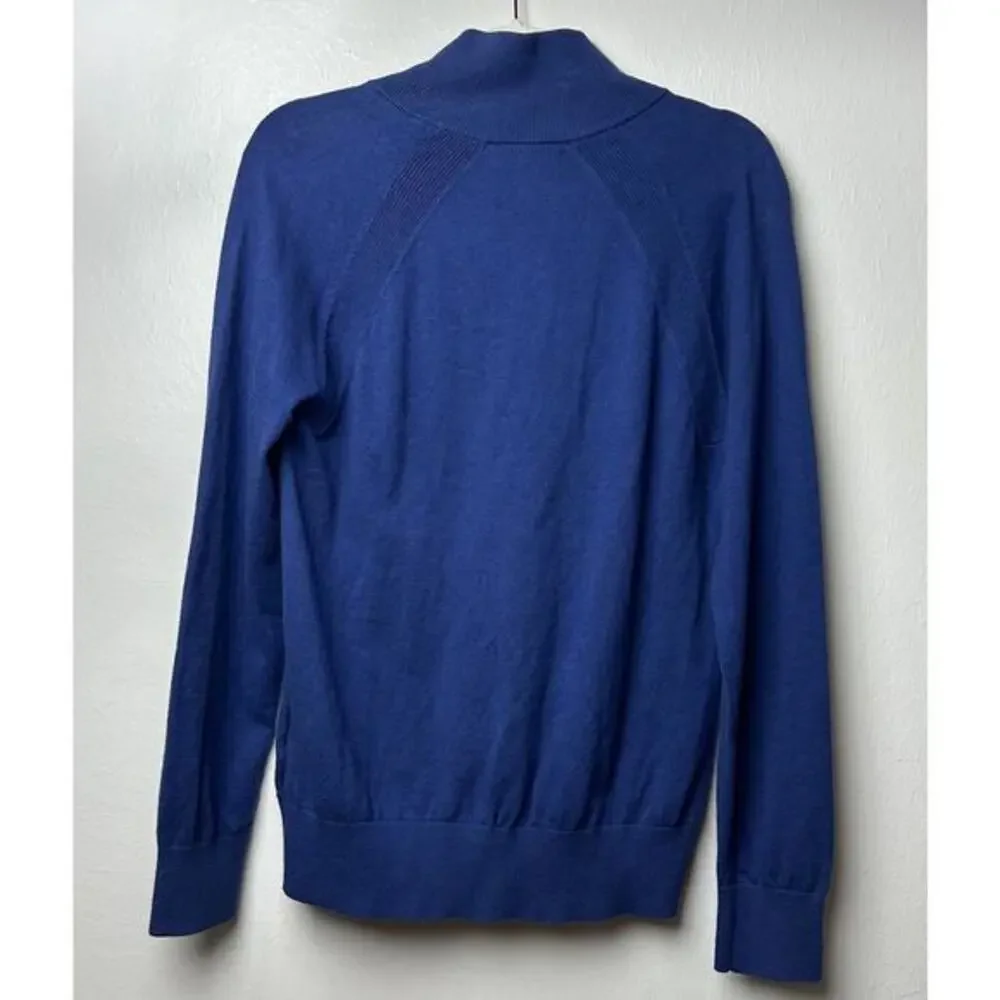 Banana Republic Men’s M‎ Cotton Cashmere 1/4 Zip Sweater Blue Pullover